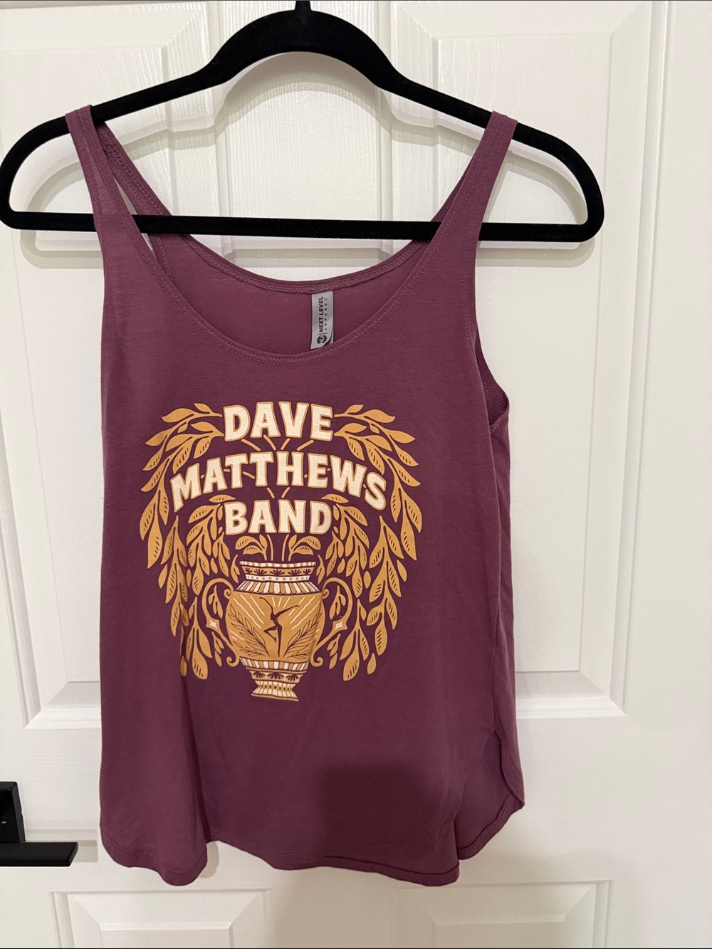 Next Level Apparel Plum Dave Matthews Band Tank with Gold Print